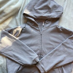 Skims zip up sweatshirt dusty purple